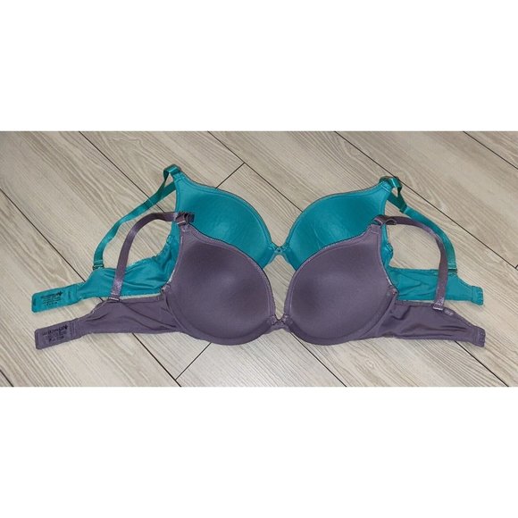 Lot 2 Lily of France 2131101 Extreme Ego Boost Push Up Bras Padded UW Womens 34C - Picture 5 of 6